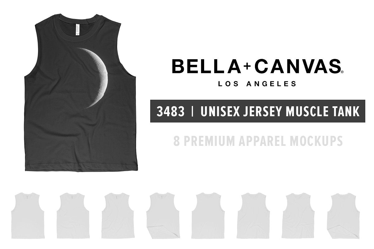 Bella + Canvas 3483 Muscle Tank Mockups