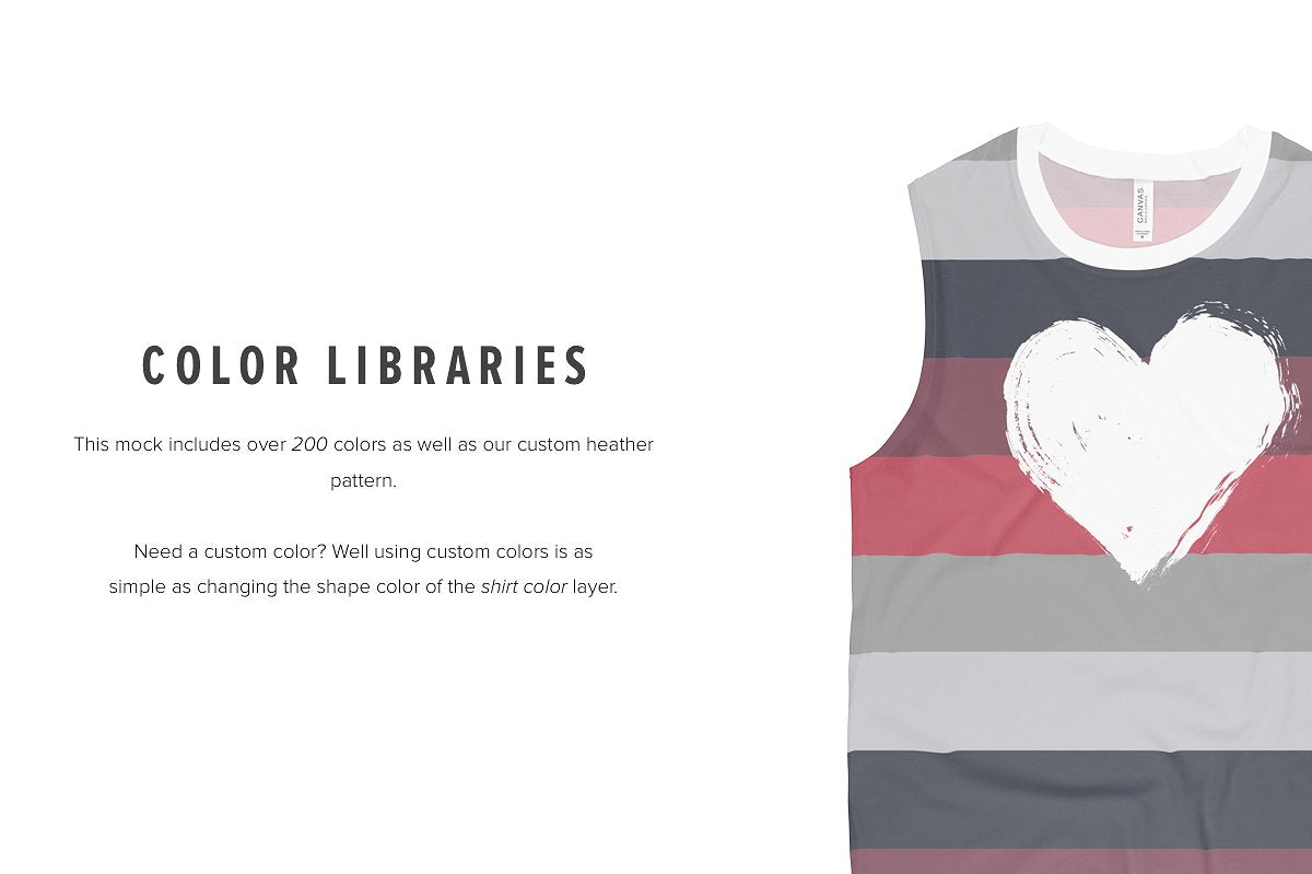 Bella + Canvas 3483 Muscle Tank Mockups