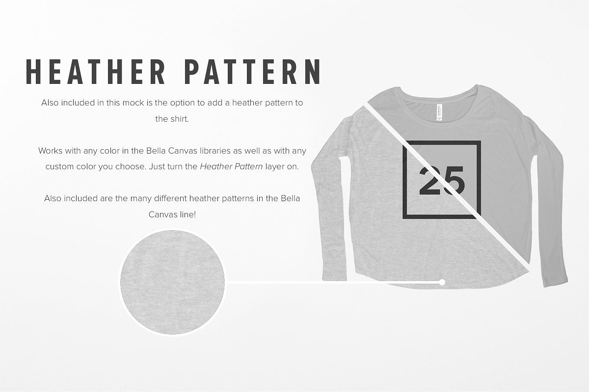 Bella + Canvas 8852 Women's Long Sleeve T-Shirt Mockups