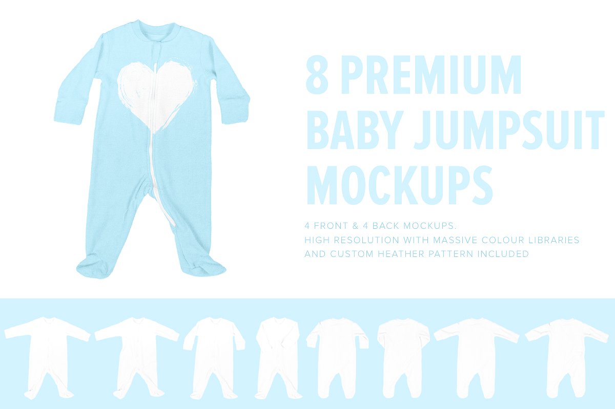 Premium Baby Jumpsuit/Onesie Mockups