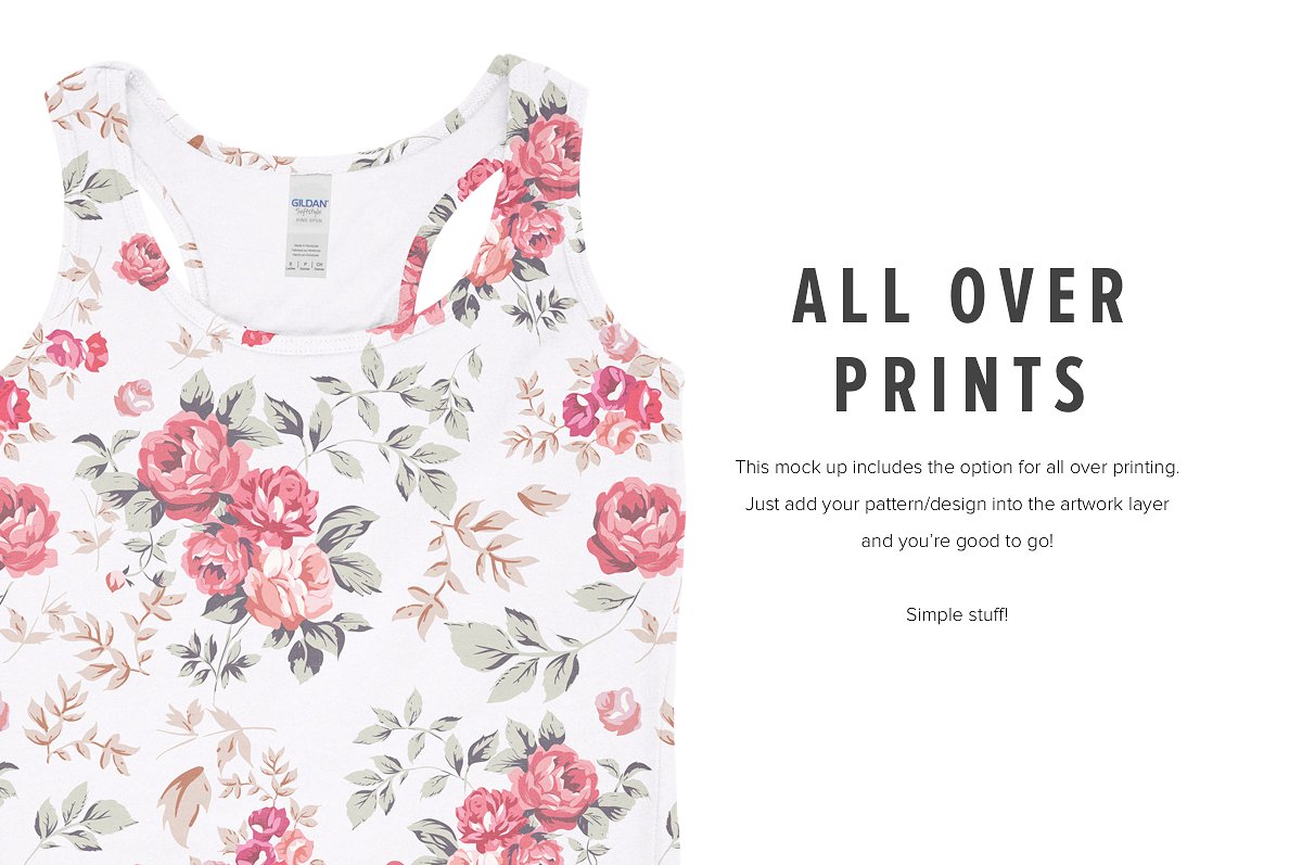 Gildan 645R2L Ladies' Racerback Tank Mockups