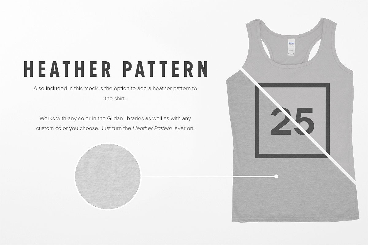 Gildan 645R2L Ladies' Racerback Tank Mockups
