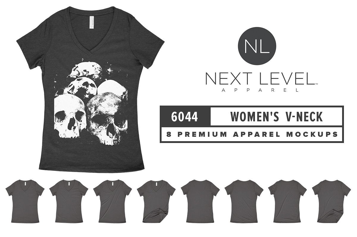 Next Level 6044 Women's V-Neck Mockups