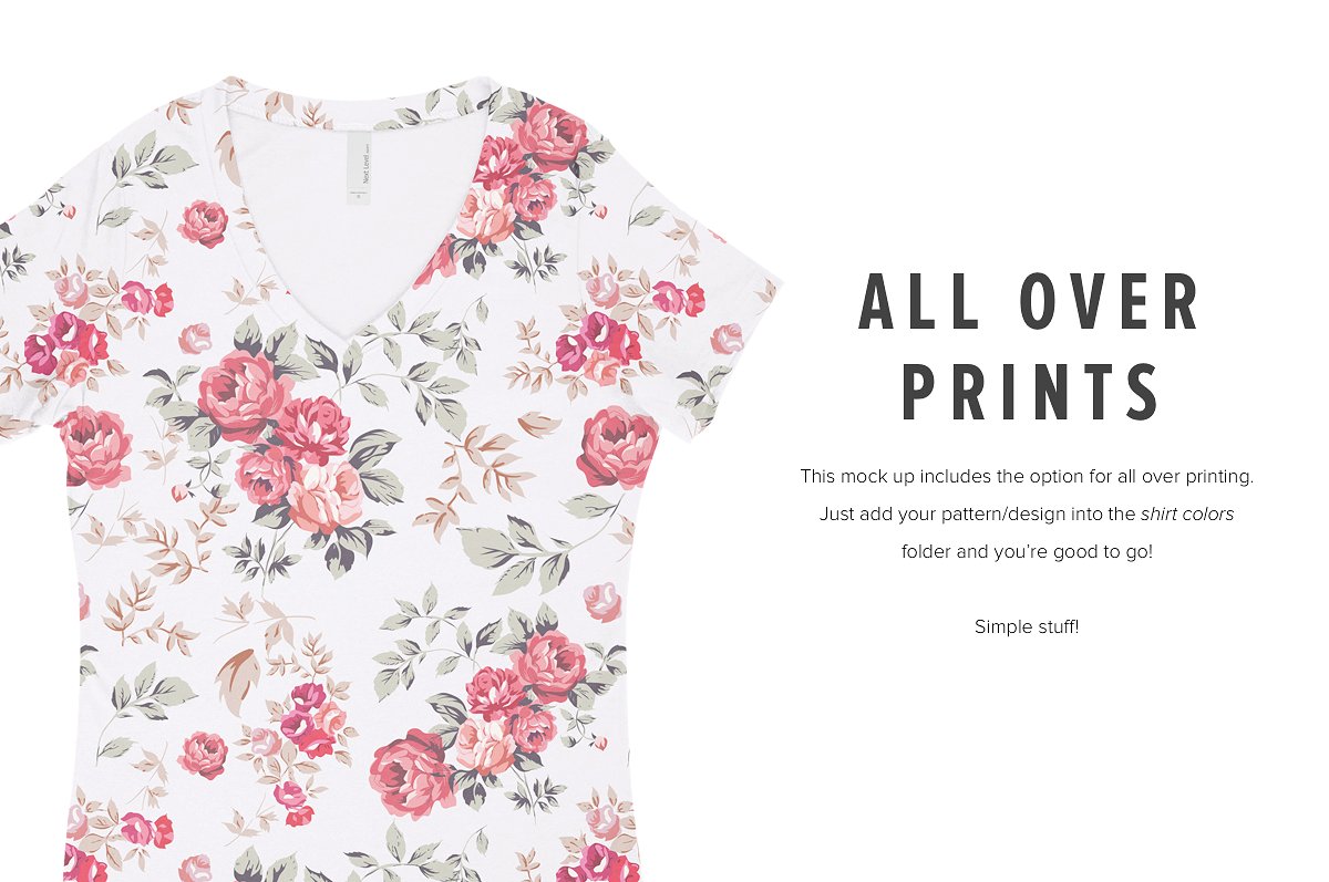 Next Level 6044 Women's V-Neck Mockups