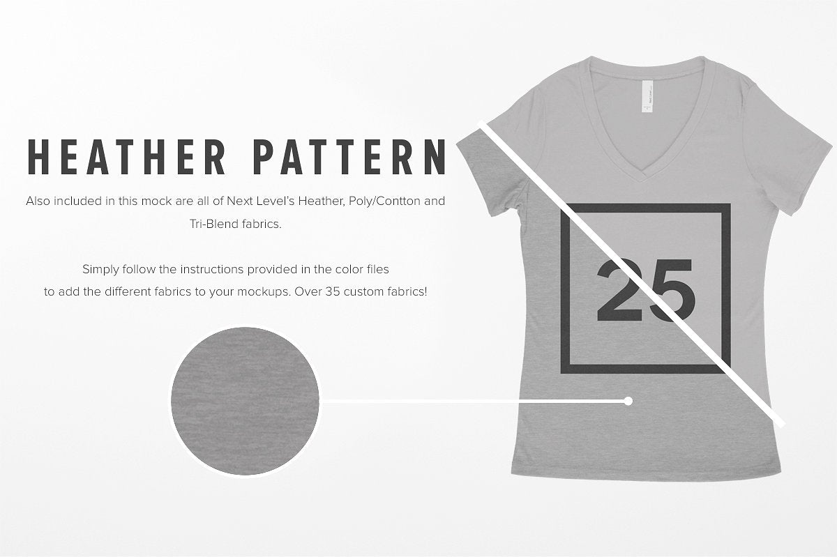 Next Level 6044 Women's V-Neck Mockups