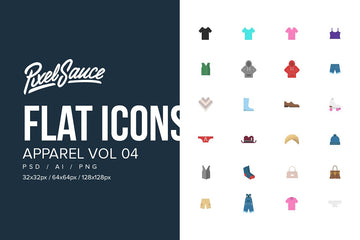 Clothes & Apparel Flat Icons Vol 04