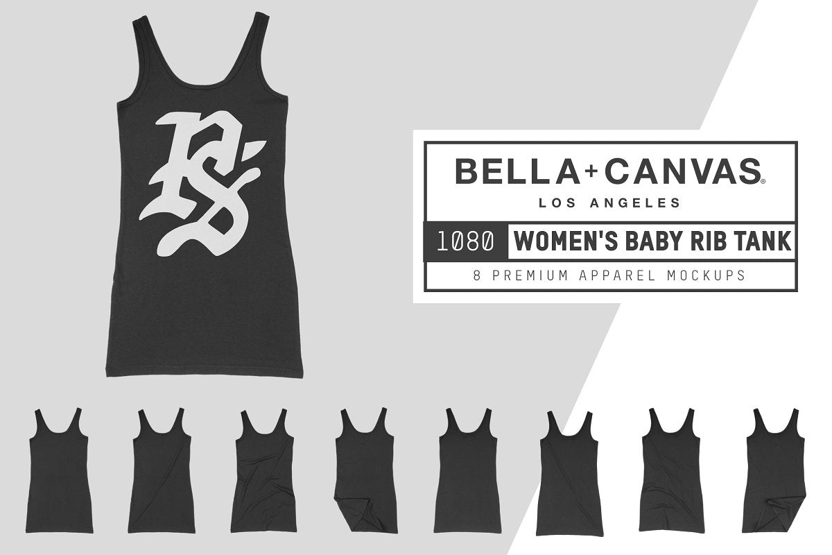 Bella + Canvas 1080 Women's Rib Tank Mockups