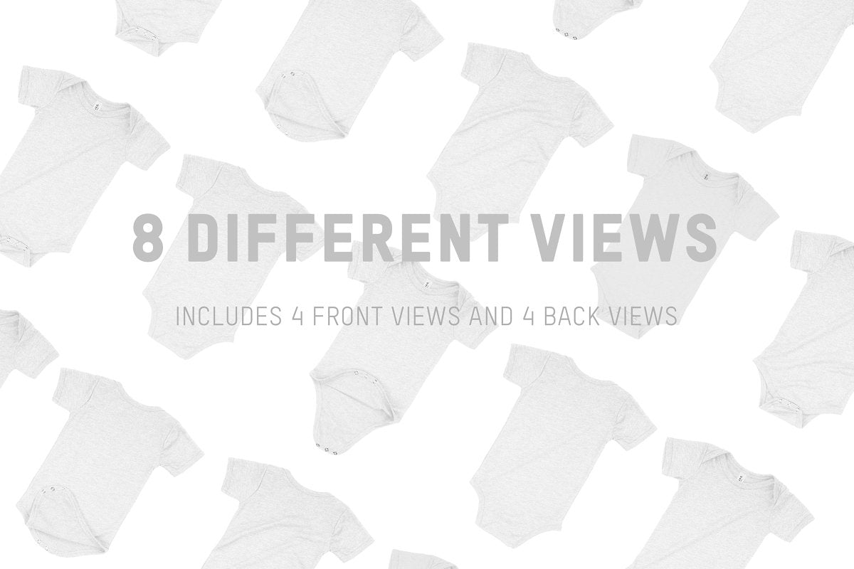 Bella + Canvas 134B Triblend One Piece Mockups