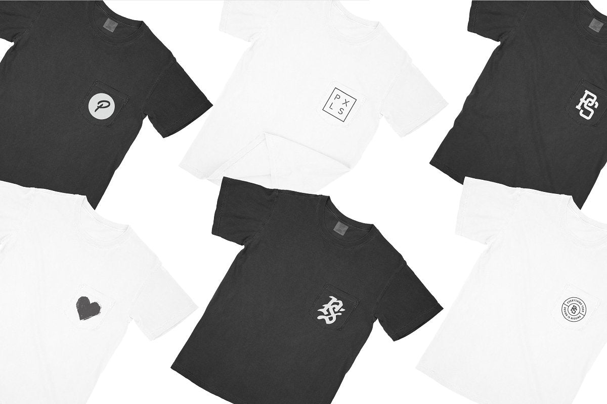 Comfort Colors 6030 Adult Pocket T-Shirt Mockups