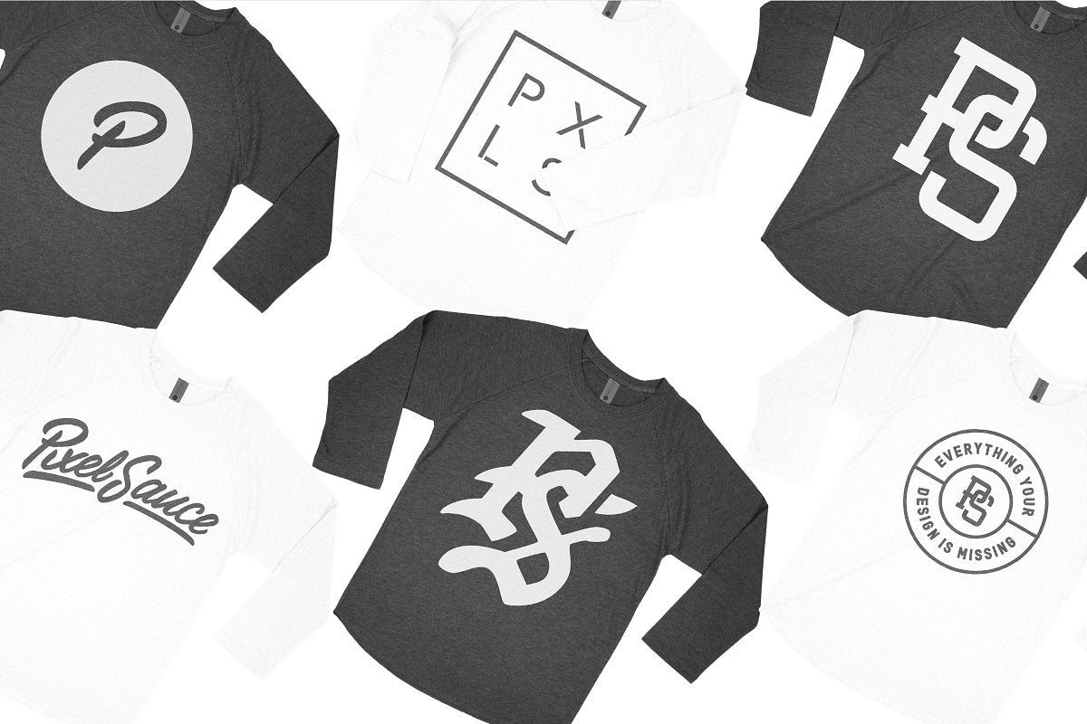 Next Level 6051 Triblend 3/4 Raglan Mockups