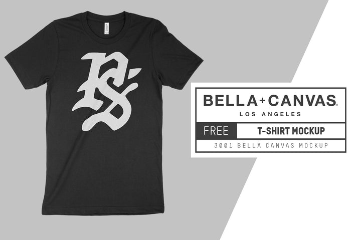 Free Bella + Canvas 3001 Jersey T-Shirt Mockup