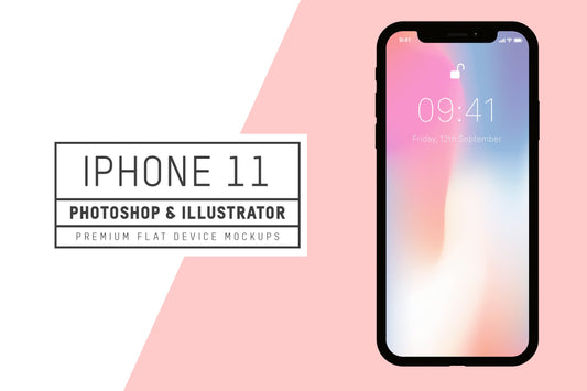 Free Flat iPhone 11 Mockup