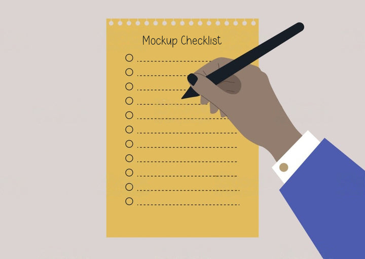 mockup checklist illustration