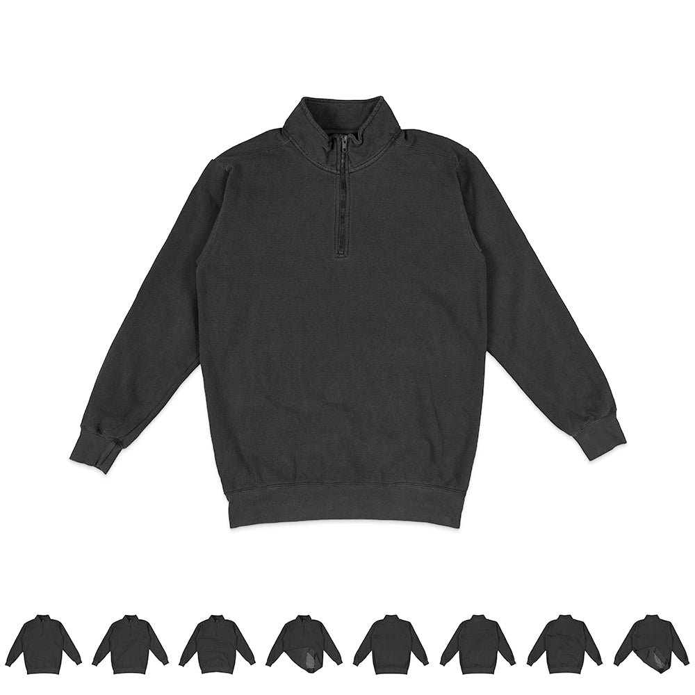 Comfort Colors 1580 Ring Spun 1/4 Zip Sweatshirt Mockup