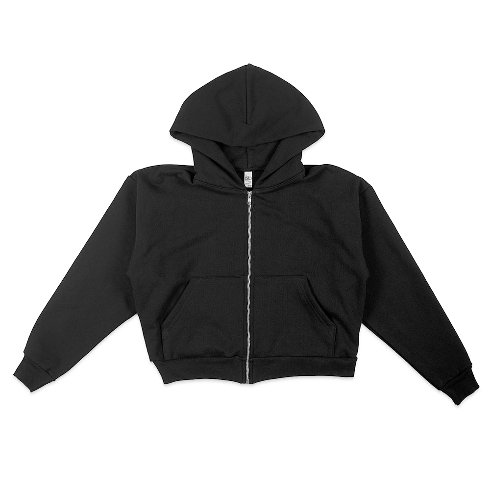 Los Angeles Apparel HF16 Cropped Zip Up Hoodie