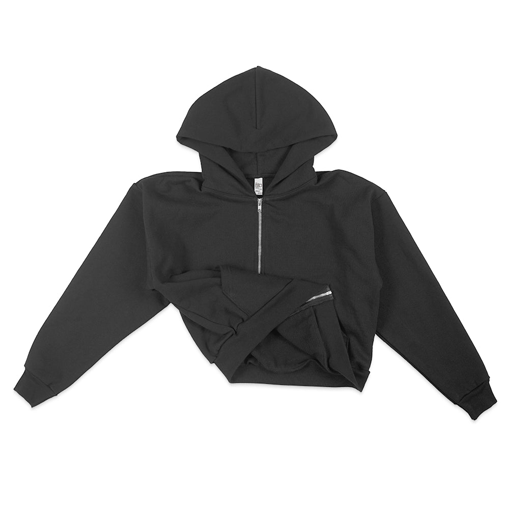 Los Angeles Apparel HF16 Cropped Zip Up Hoodie