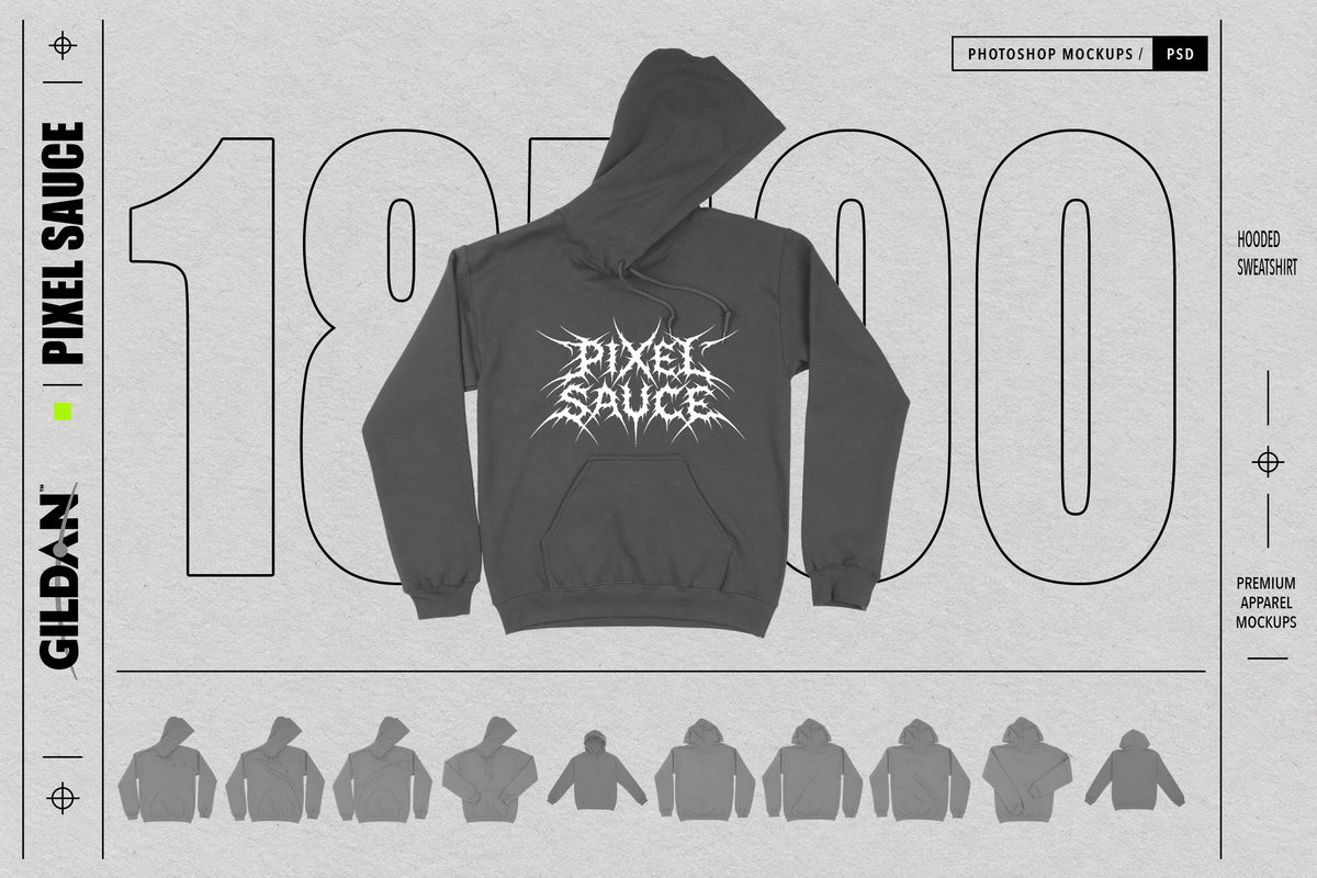 Gildan 18500 Hooded Sweatshirt mockup image 1