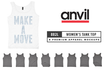 Anvil Knitwear 882L Women’s Lightweight Tank Mockups