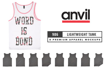 Anvil Knitwear 986 Lightweight Fashion Tank Mockups
