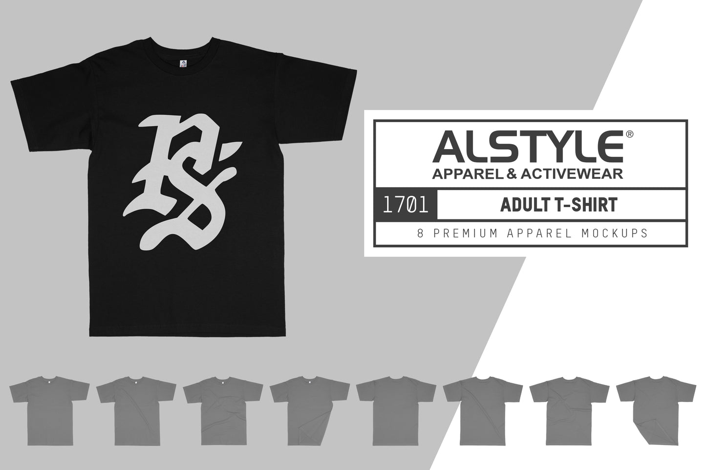 ALStyle 1701 Adult T-Shirt Mockups