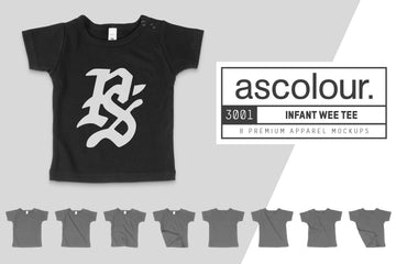 AS Colour 3001 Infant Wee Tee Mockups