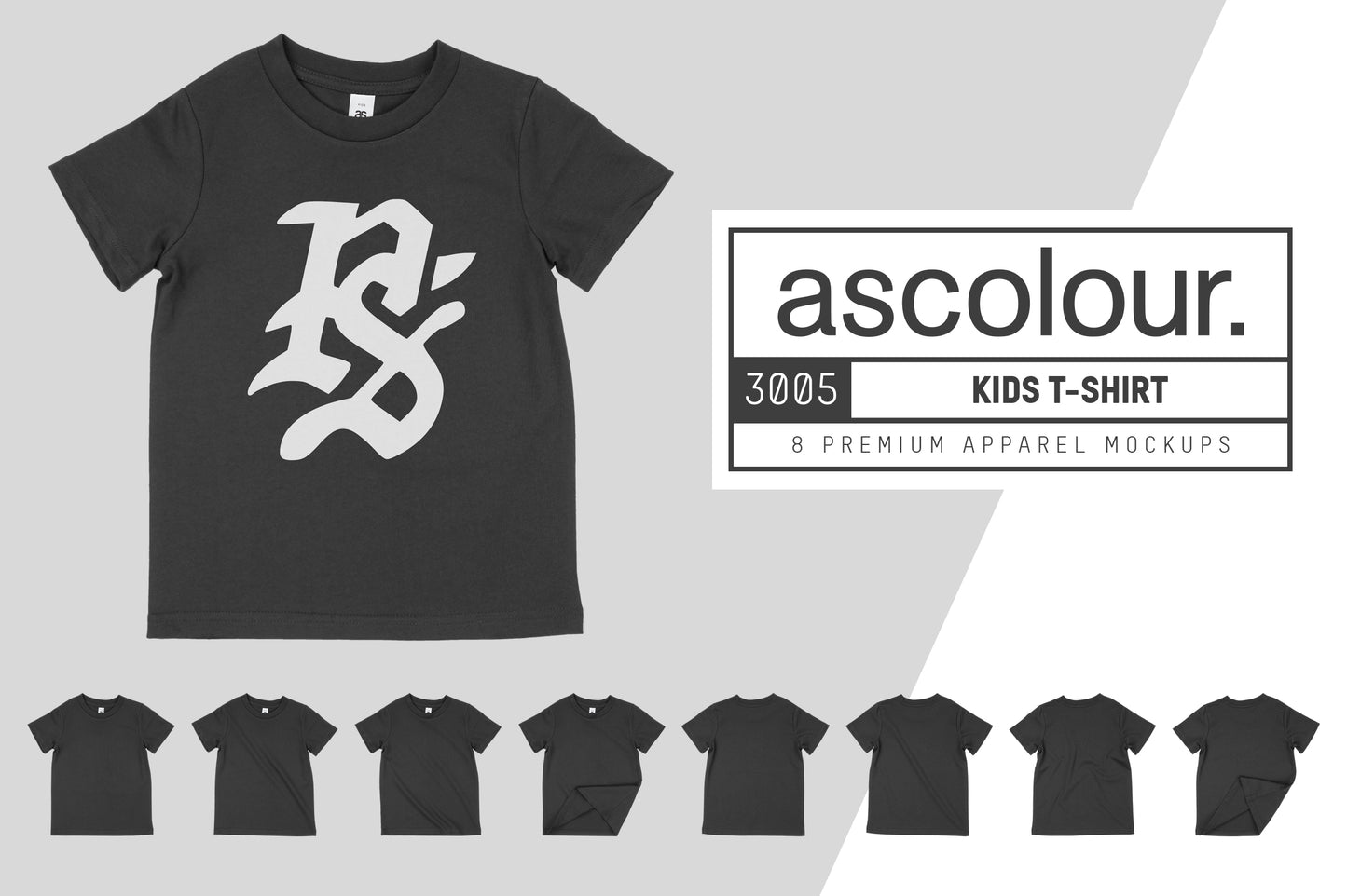 AS Colour 3005 Kid's T-Shirt Mockups