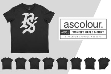 AS Colour 4001 Maple T-Shirt Mockups