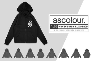 AS Colour 4103 Women's Official Zip Hood Mockups