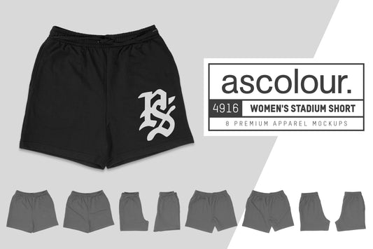 AS Colour 4916 Women's Stadium Short Mockups