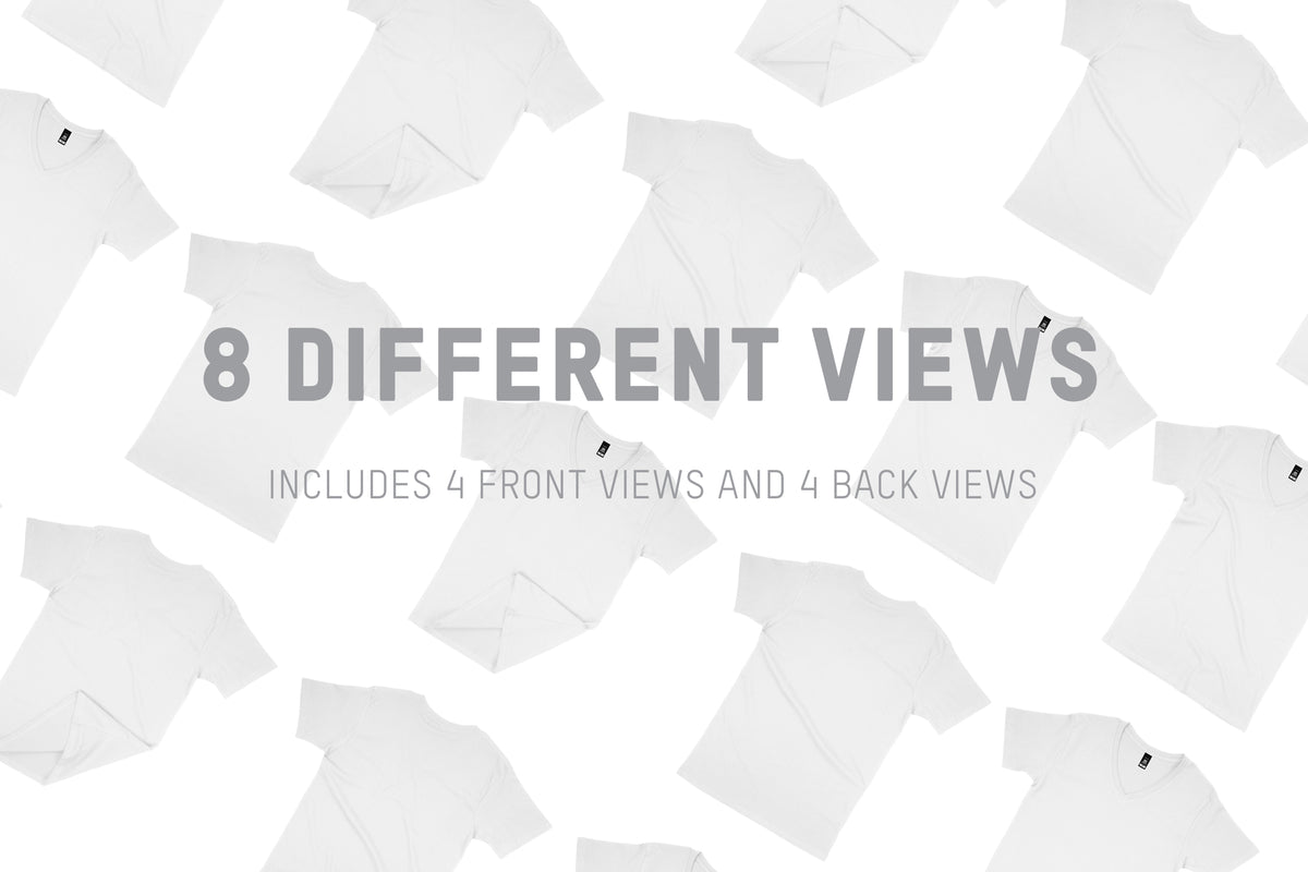 AS Colour 5003 Tarmac V-Neck T-Shirt Mockups