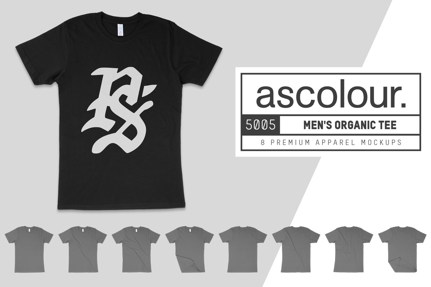 AS Colour 5005 Men's Organic Tee Mockups