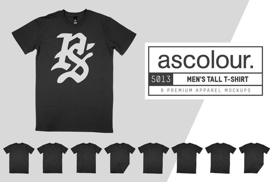 AS Colour 5013 Men's Tall T-Shirt Mockups