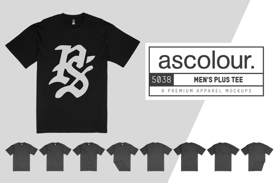 AS Colour 5038 Mens Plus T-Shirt Mockups
