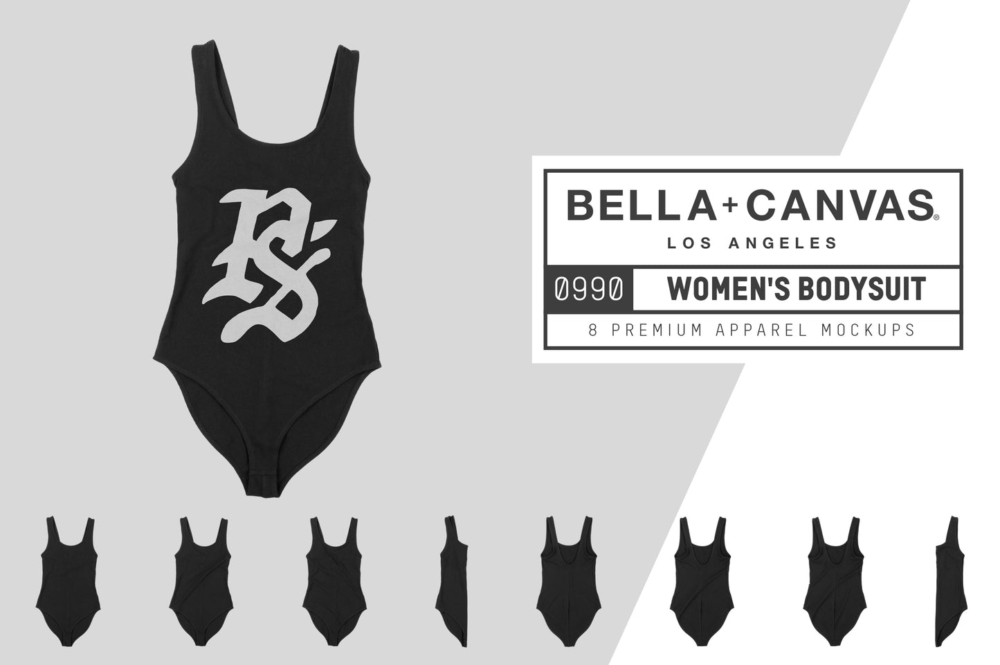 Bella + Canvas 0990 Women's Bodysuit Mockups