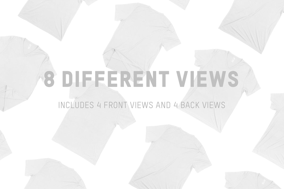 Bella + Canvas 3415 Unisex Triblend V-Neck Mockups