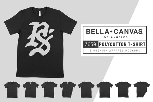 Bella + Canvas 3650 Unisex Poly-Cotton T-Shirt Mockups