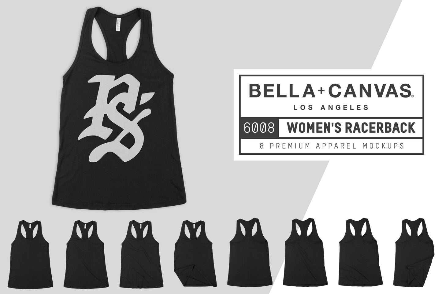 Bella + Canvas 6008 Racerback Tank Mockups