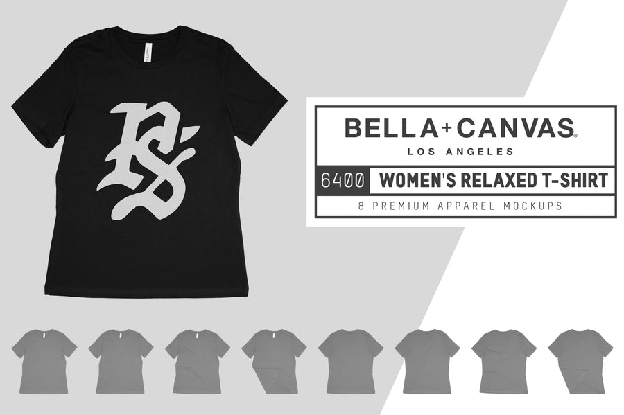 Bella Canvas 6400 Women's Relaxed T-Shirt Mockups