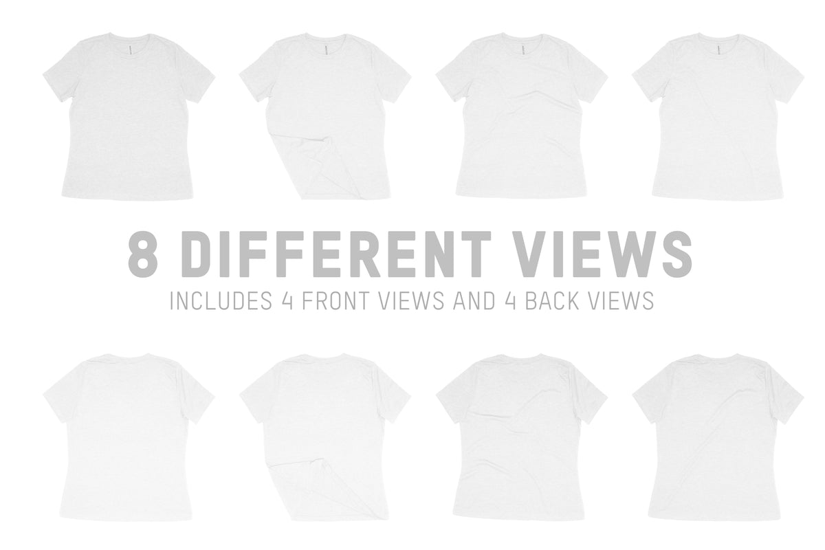 Bella + Canvas 6413 Relaxed Triblend T-Shirt Mockups