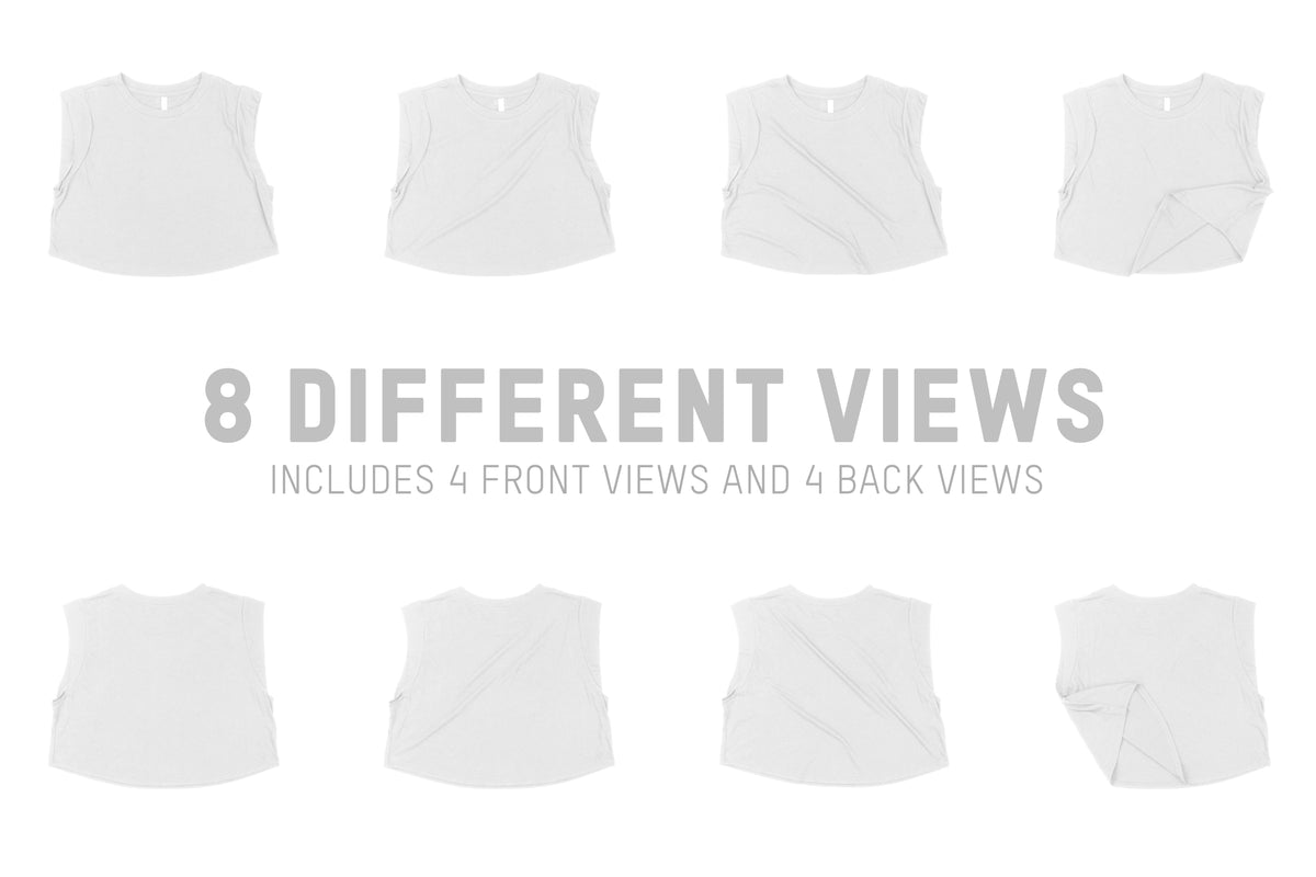 Bella + Canvas 8483 Cropped Tank Mockups