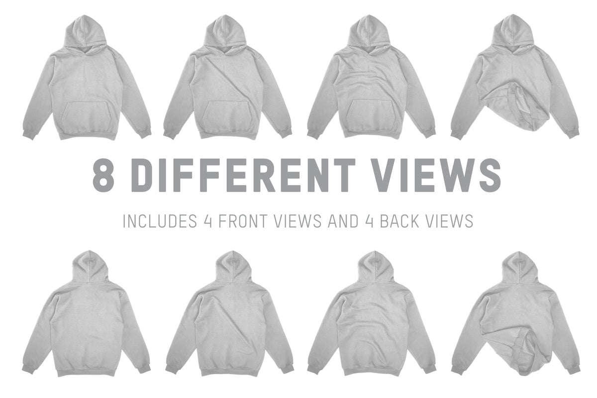 Bayside 960 Hooded Sweatshirt Mockups