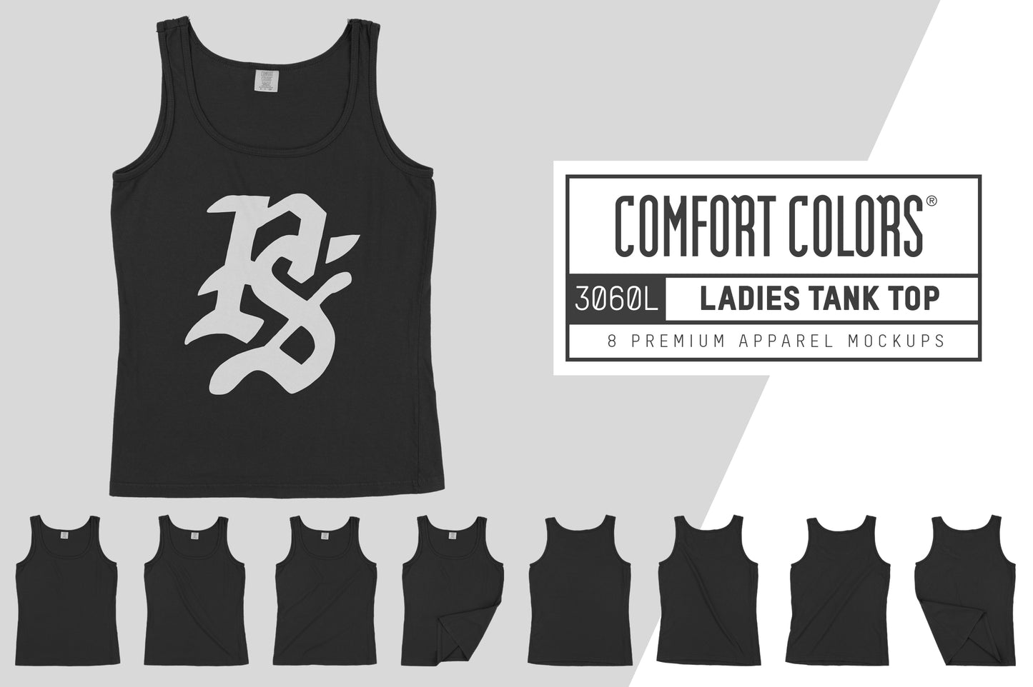 Comfort Colors 3060L Ladies Tank Top Mockups