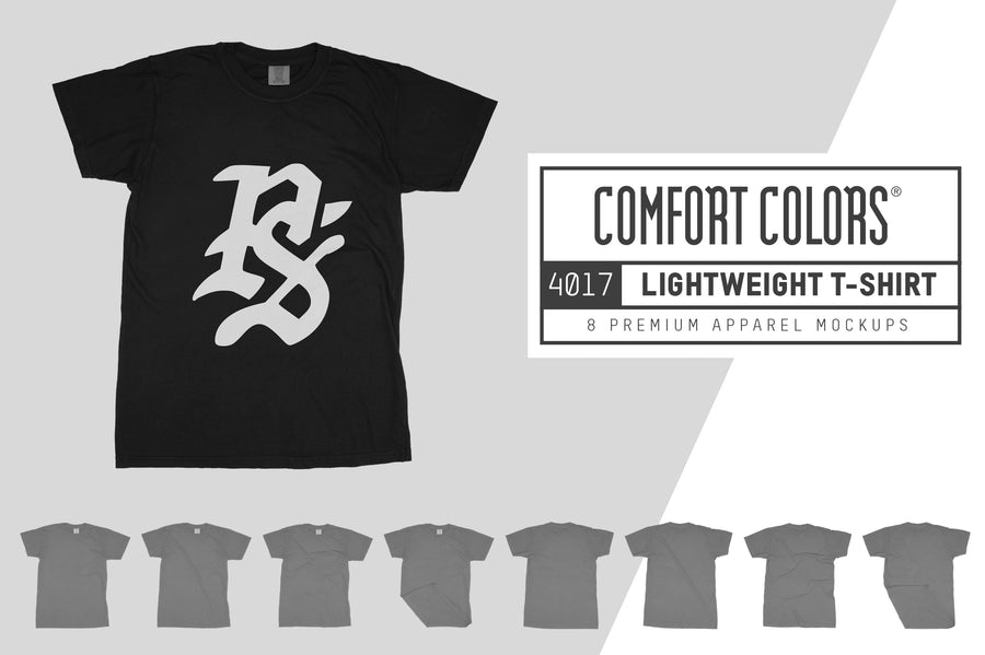Comfort Colors 4017 Lightweight T-Shirt Mockups