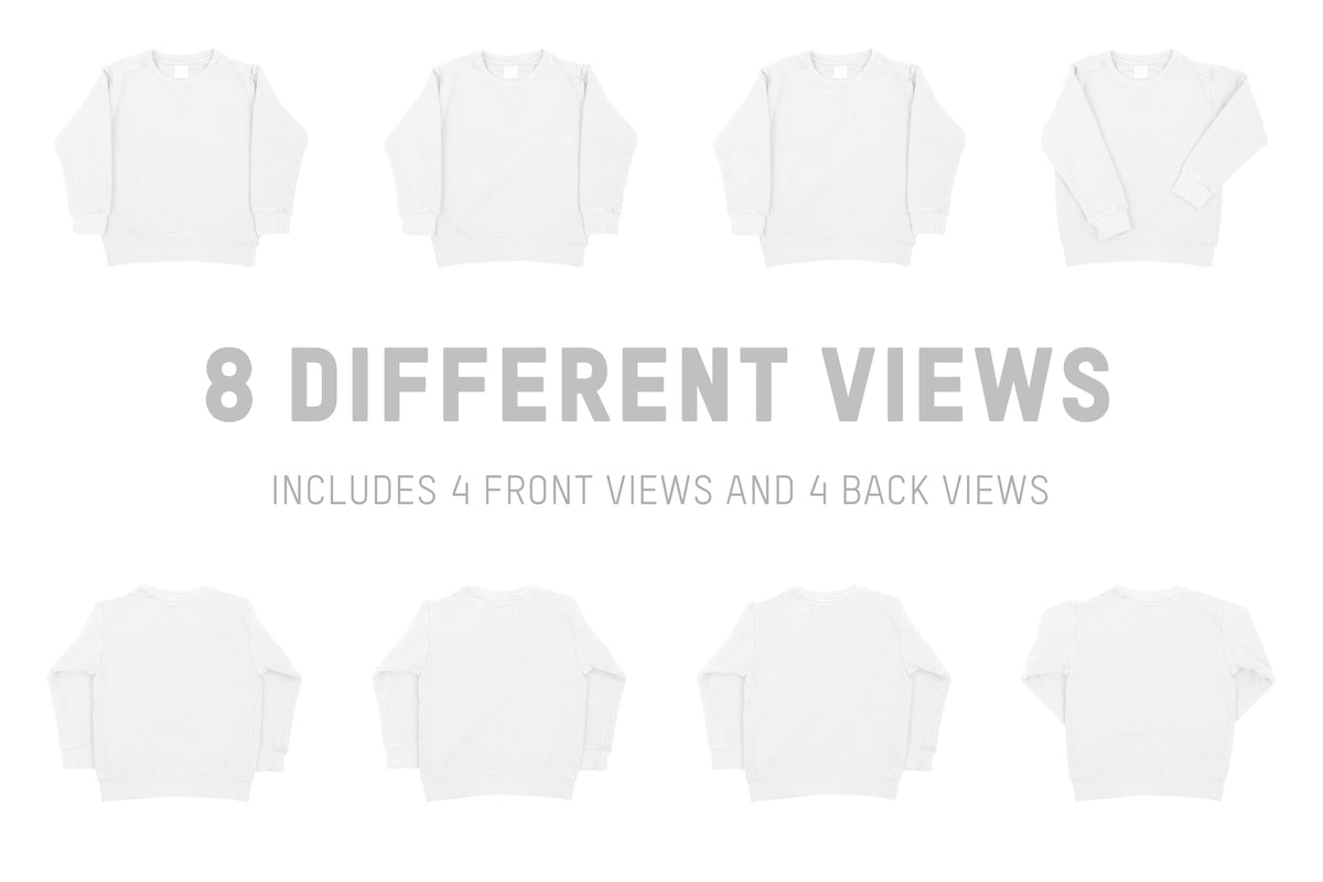 Comfort Colors 9755 Youth Sweatshirt Mockups