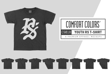 Comfort Colors C9018 Youth T-Shirt Mockups