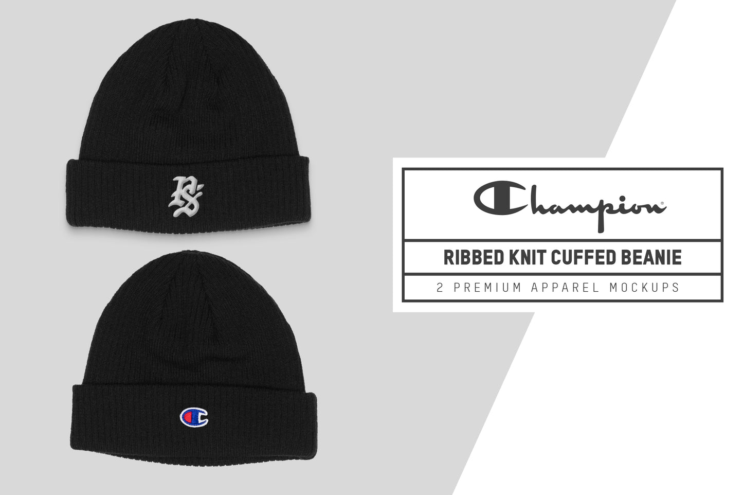 Champion CS4003 Cuffed Beanie Mockups