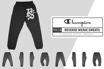 Champion RW10 Reverse Weave Sweatpants Mockups