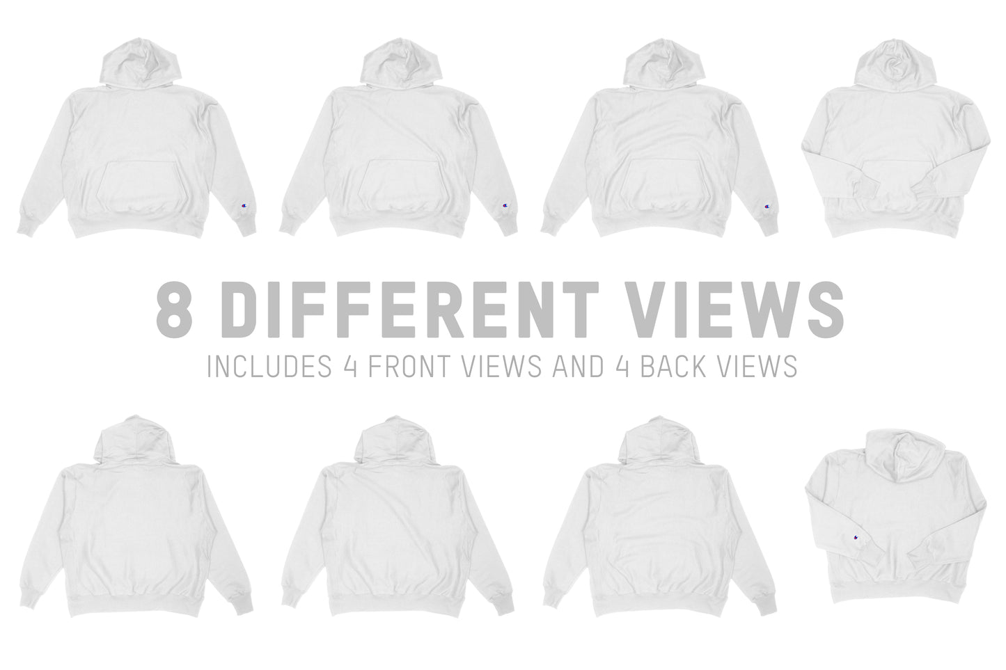 Champion S101 Hooded Sweatshirt Mockups