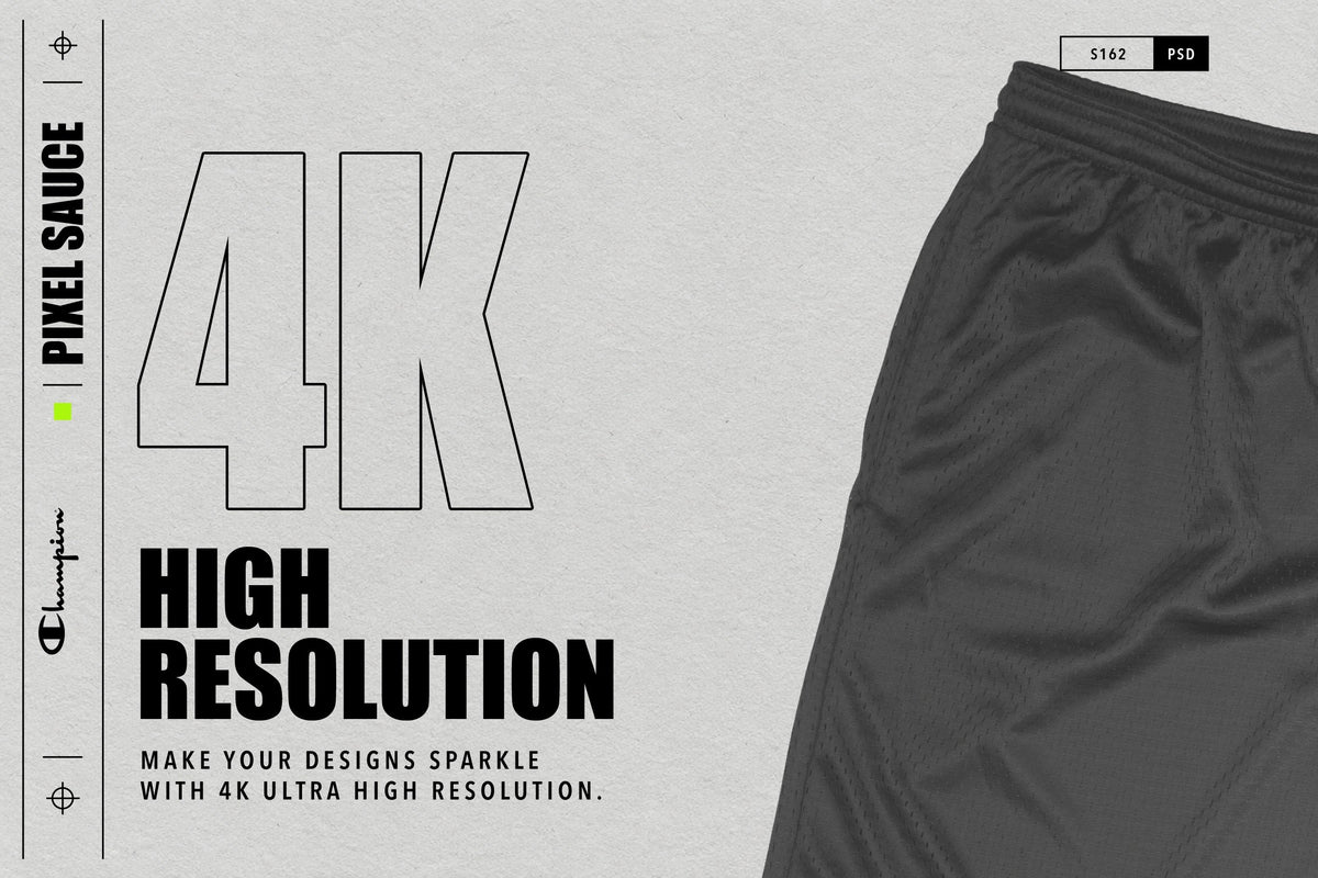 Champion S162 Mesh Shorts mockup image 3