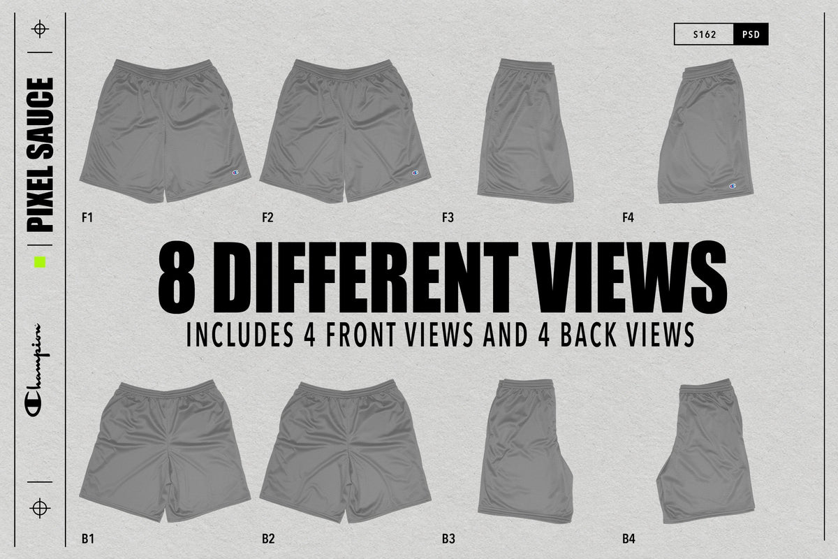 Champion S162 Mesh Shorts mockup image 6